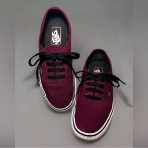 Maroon Vans - Men’s low tops